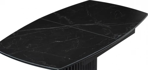 Керамический стол Фестер 140 (Фестер 140(180)х80х76 черный мрамор / черный) Notta арт.571396