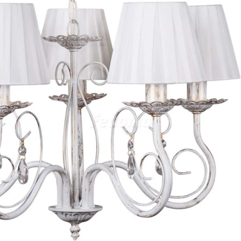 Люстра подвесная Day&Night, 5 плафонов, белый с золотом и прозрачным