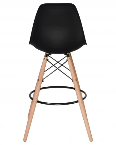 Набор 2 шт Стул барный DOBRIN DSW BAR (ножки светлый бук, цвет сиденья чёрный (B-03))