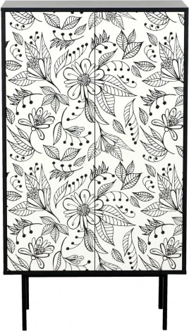 Шкаф 2-дверный Boho Color ОГОГО (арт.599519), (ЛДСП/Черный)