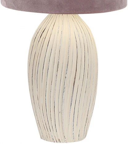 Настольная лампа Escada Amphora 10172/L Ivory 1х40Вт Е27, керамика/металл/ткань, айвори/розовый/золото