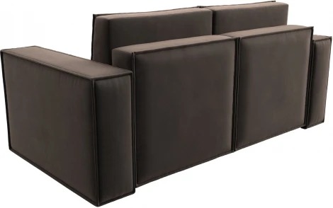 Диван прямой Куба мини (Коричневый/Велюр) Лига Диванов арт.121874