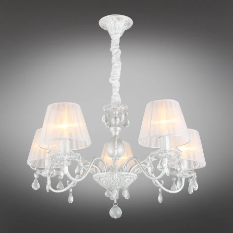 Подвесная люстра Bantine OML-53213-05 (220V, хрусталь, подвески, на цепи)