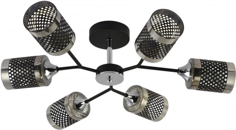 Потолочная люстра на штанге Reluce 01405-3.3-06B BK+CR (220V)