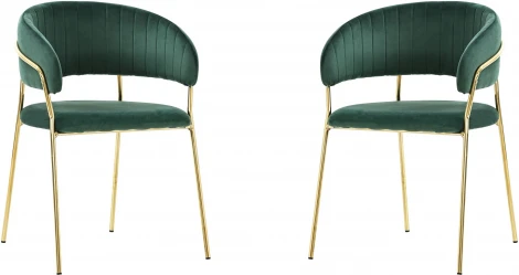Набор из 2 стульев Whispered Fusion Hesby Велюр/Зеленый арт.HSBI_DC72_green_2