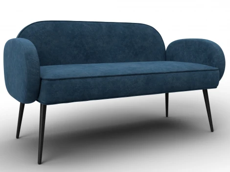 Диван прямой Лига-086 (Фанера/Металл/Велюр/Синий) Лига Диванов 131097