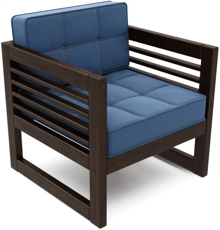 Кресло Arsko Сега венге велюр синий