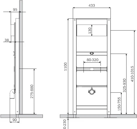 Система инсталляции для писсуаров Am.Pm I022701