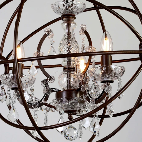 Подвесная люстра Favourite Orbit 1834-3P (220V, на цепи, подсвечник, свеча, шар)