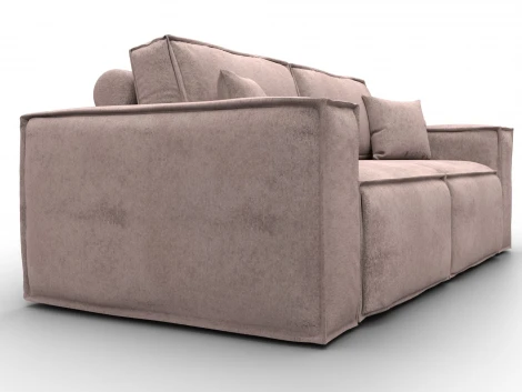 Диван прямой Лига-081 НПБ (ДСП/Пластик/Велюр/Бежевый) Лига Диванов 134135