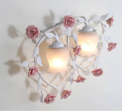 Бра Lucia Tucci Fiori Di Rose W110.2 (220V, муранское стекло, цветы, розы)