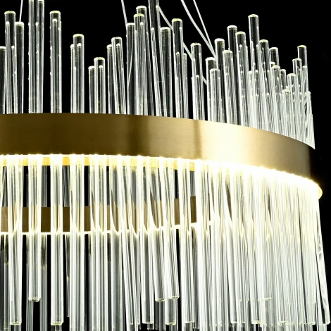 Подвесной светильник хрустальный светодиодный с пультом Reluce 08817-0.4-600 HGT (220V, на тросе)