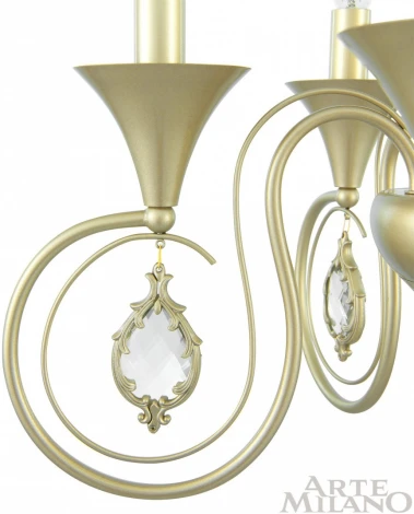 Подвесная люстра Arte Milano AM349920 349920/6 CG (220V, подвески, на цепи, подсвечник, свеча)