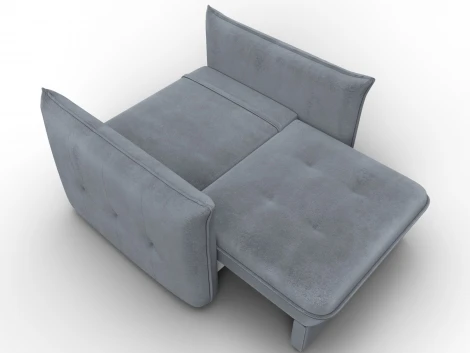 Кресло Лига-100 НПБ (ДСП,Фанера,Велюр/Серый) Лига Диванов 137001