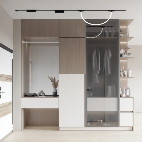 Трековый светильник с гибким неоном магнитный 48V Denkirs Air Ray DK5357-BK (LED)