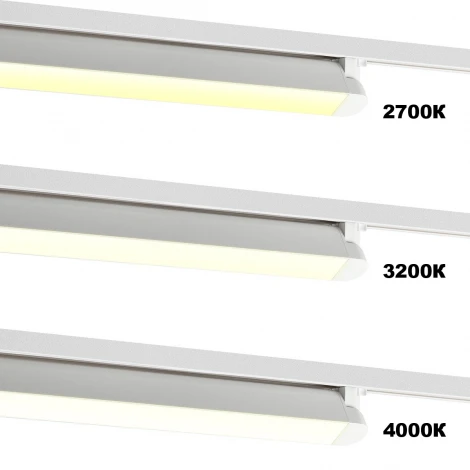 Трековый светильник однофазный светодиодный двухжильный с переключ. цв. температуры Novotech Iter 359793 белый IP20 LED 12W 180-265V 2700К/3200К/4000К