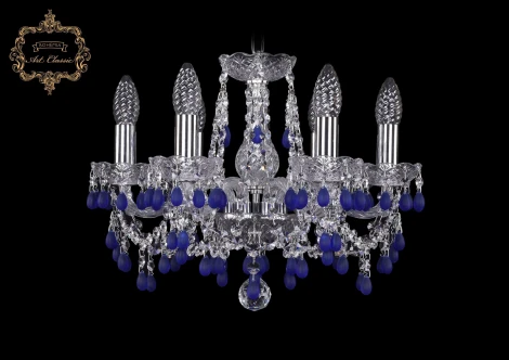 Подвесная люстра Art Classic 11.24 11.24.6.141.Cr.V3001 (220V, хрусталь, на цепи, подсвечник, свеча)