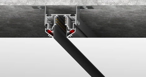 Шинопровод встраиваемый низковольтный 2 метра для монтажа светильников в ПВХ потолок Lightstar Uno 509427L (48V)
