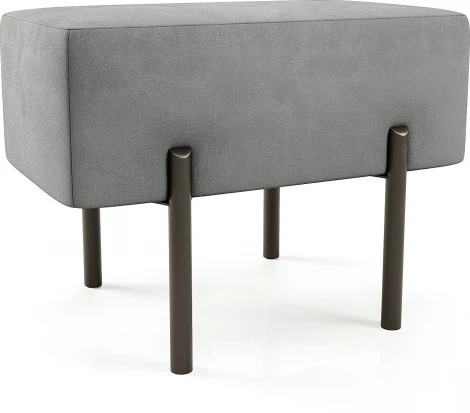 Маленькая радость Пуф прямоугольный на ножках, светло-серый D1 furniture арт.AAA41673001