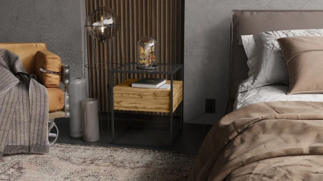 Прикроватная тумба Калифорния Эйден Дуб вотан