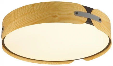 Потолочный светильник круглый Sonex Coraggio 7721/65L металл/пластик/белый/черный/дерево LED 65Вт 3000-6000K D450 IP20 пульт ДУ (220V, круглые)