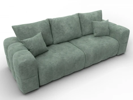 Диван прямой Лига-110 НПБ (ДВП,ДСП,ЛДСП,Брус,Фанера,Велюр/Зеленый) Лига Диванов 136506