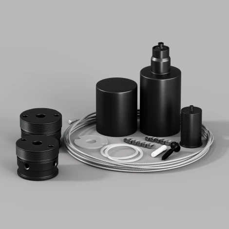 Набор для вертикального подвесного монтажа Nemo черный Maytoni Круглый 360° 20309