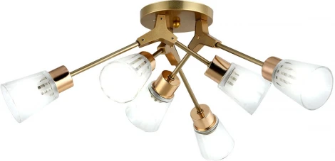 Потолочная люстра Escada Felicia 6х60Вт E14, металл/стекло, шампань (220V)