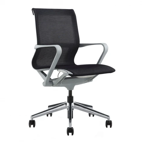Офисное кресло PROV LB черная сетка, алюминиевый каркас