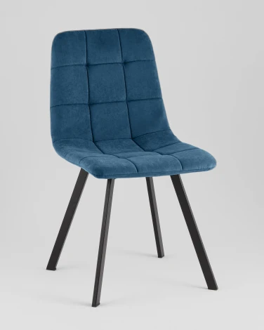 Стул Одди Original Square велюр синий (набор 4 шт) Stool Group УТ000042522