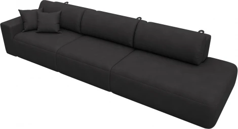 Диван прямой Лига-036 НПБ Модерн Лонг подлокотник слева Лига Диванов (Замша) арт.127700L