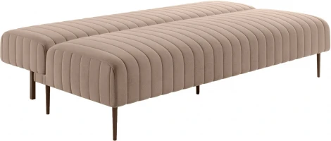 Baccara диван-кровать трехместный прямой без подлокотников, бархат бежевый 05 Top Concept арт.14472