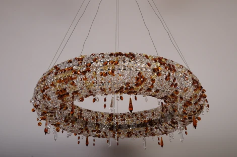 Подвесная люстра Abrasax L.8301-8 BROWN (220V, на тросе, круглые)