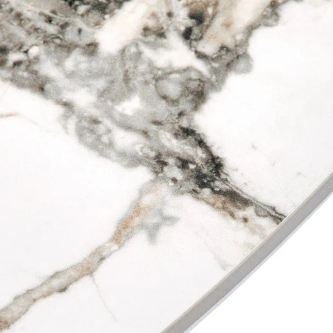 Стол Bradex Home Yoda диам.100см, керамогранит белый мрамор (RF 0649)