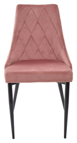 Обеденный стул M-City NEPAL BLUVEL-52 PINK/ черный каркас, велюр
