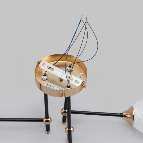 Потолочная люстра на штанге Imex MD.4144-3-S-BK+FGD