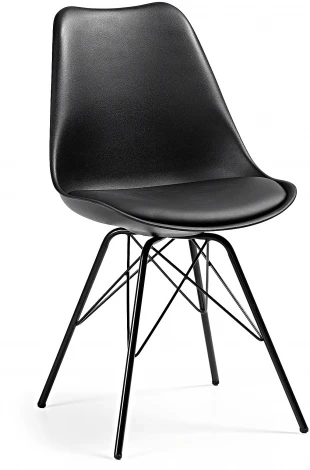 Обеденный стул La Forma (ex Julia Grup) Ralf (Черный/ Сталь,Пластик,Пена,Полипропилен)