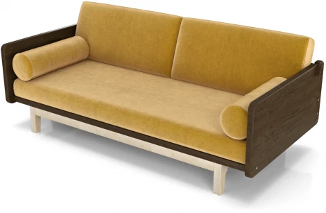 Диван Arsko Двалин орех горчичный велюр