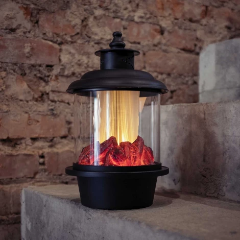 Светодиодный Фонарь Тепло-Белый с Имитацией Живого Огня на Батарейках