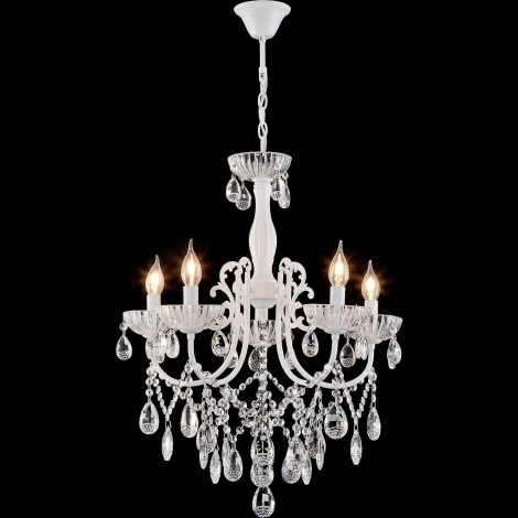 Подвесная люстра Reluce 04211-0.4-05 WH (220V, подвески, на цепи, подсвечник, свеча)