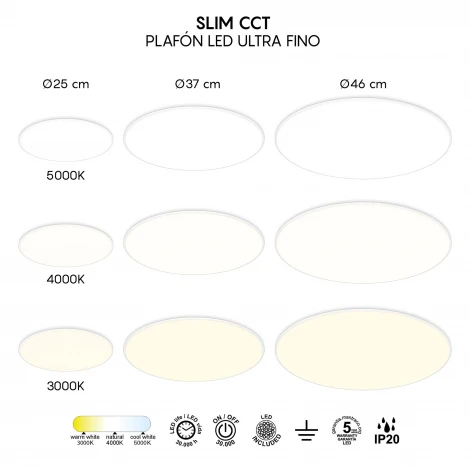 Потолочный светильник светодиодный круглый Mantra Slim 8691