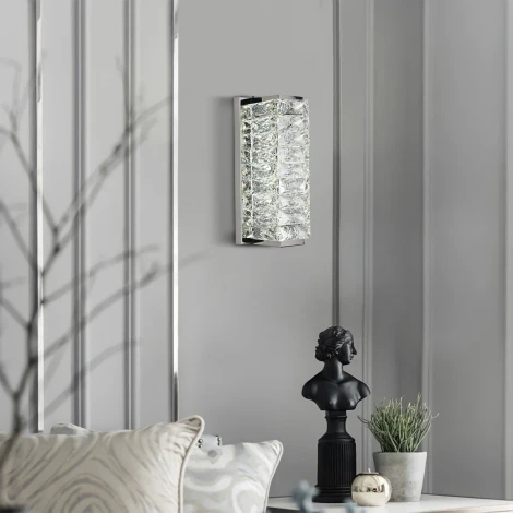 Настенный светильник с хрусталем Eurosvet Blitz 40259 LED хром (220V)