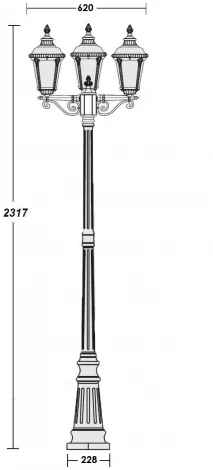Наземный фонарь Oasis Light 79759SВ Bl (220V, фонарь, IP44)