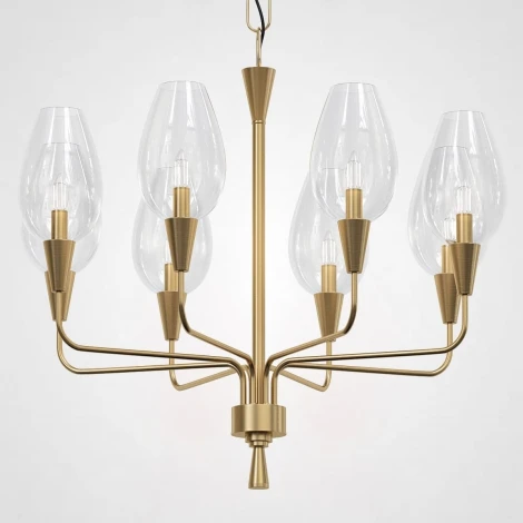 Подвесная дизайнерская люстра Viola 8 Прозрачный ImperiumLoft Viola01 (179883-26) (220V, на цепи)