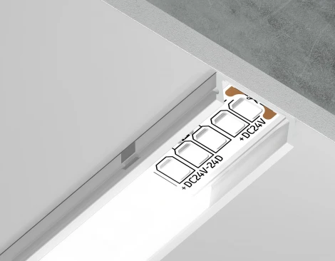 Алюминиевый профиль накладной для светодиодной ленты до 11мм Ambrella Illumination GP1700WH