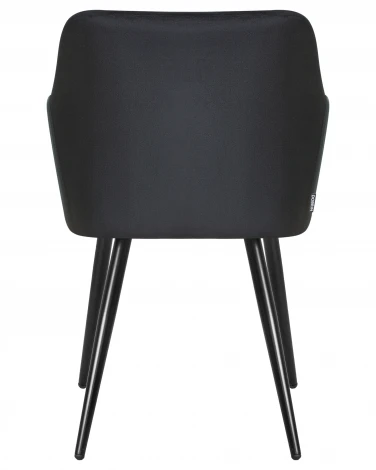 Стул обеденный ROBERT (черные матовые ножки, велюр V108-77 Чёрный)