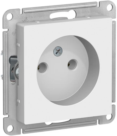 Розетка встраиваемая без заземления (белый) Systeme Electric AtlasDesign ATN000141