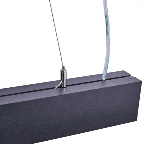 Подвесной светодиодный светильник линейный 4000K алюминий/черный Uniel ULO-K10D 12W/4000K/L50 IP40 BLACK