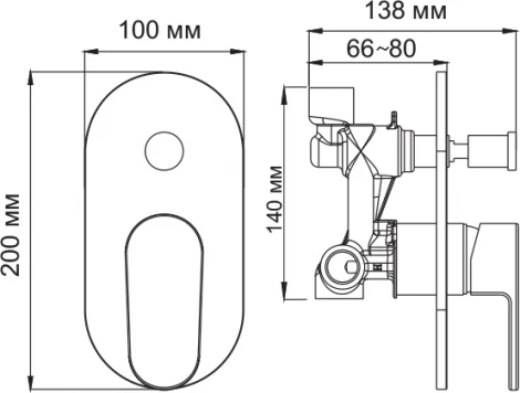 Смеситель Wasserkraft Donau 5361 С ВНУТРЕННЕЙ ЧАСТЬЮ