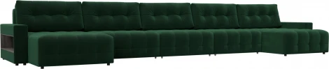 Диван п-образный с полками Лига-053 НПБ МегаЛонг Лига Диванов (Велюр) арт.129006